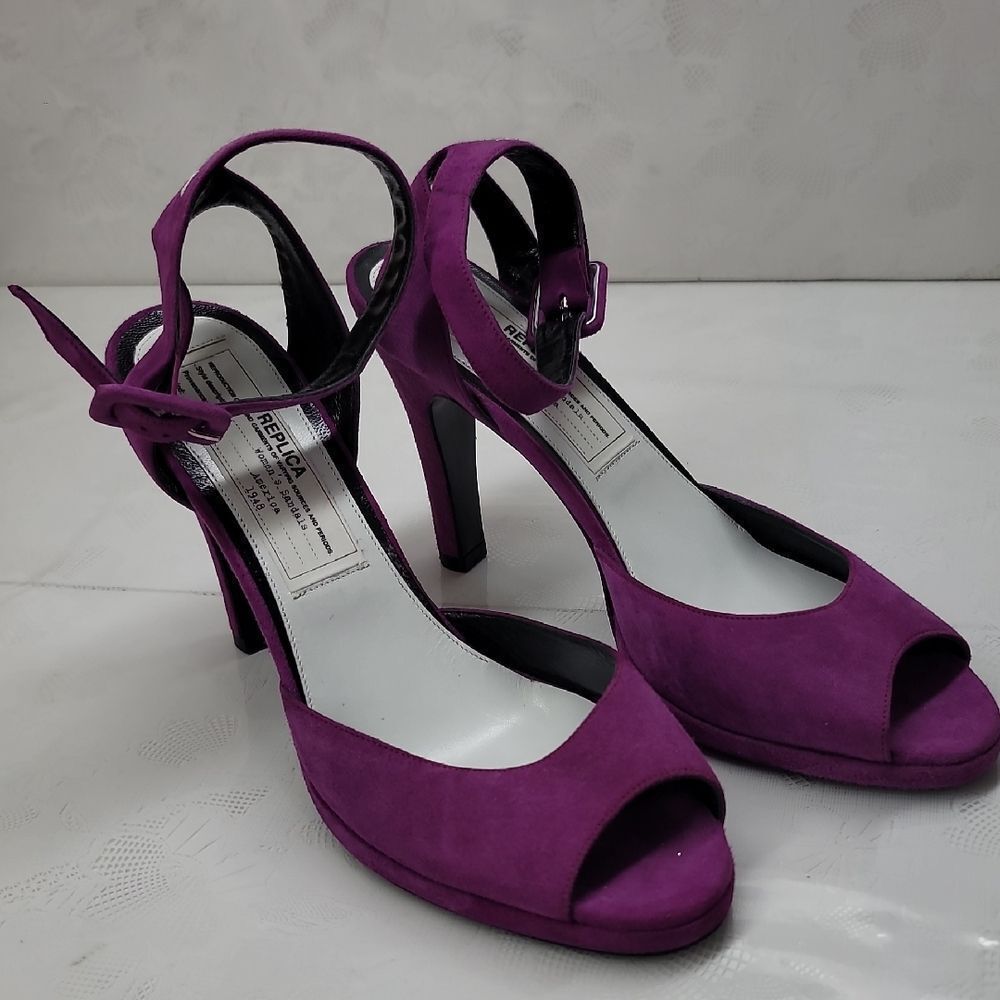 Rare Maison Martin Margiela "Replica" 1948 Purple Sandals Size 39
